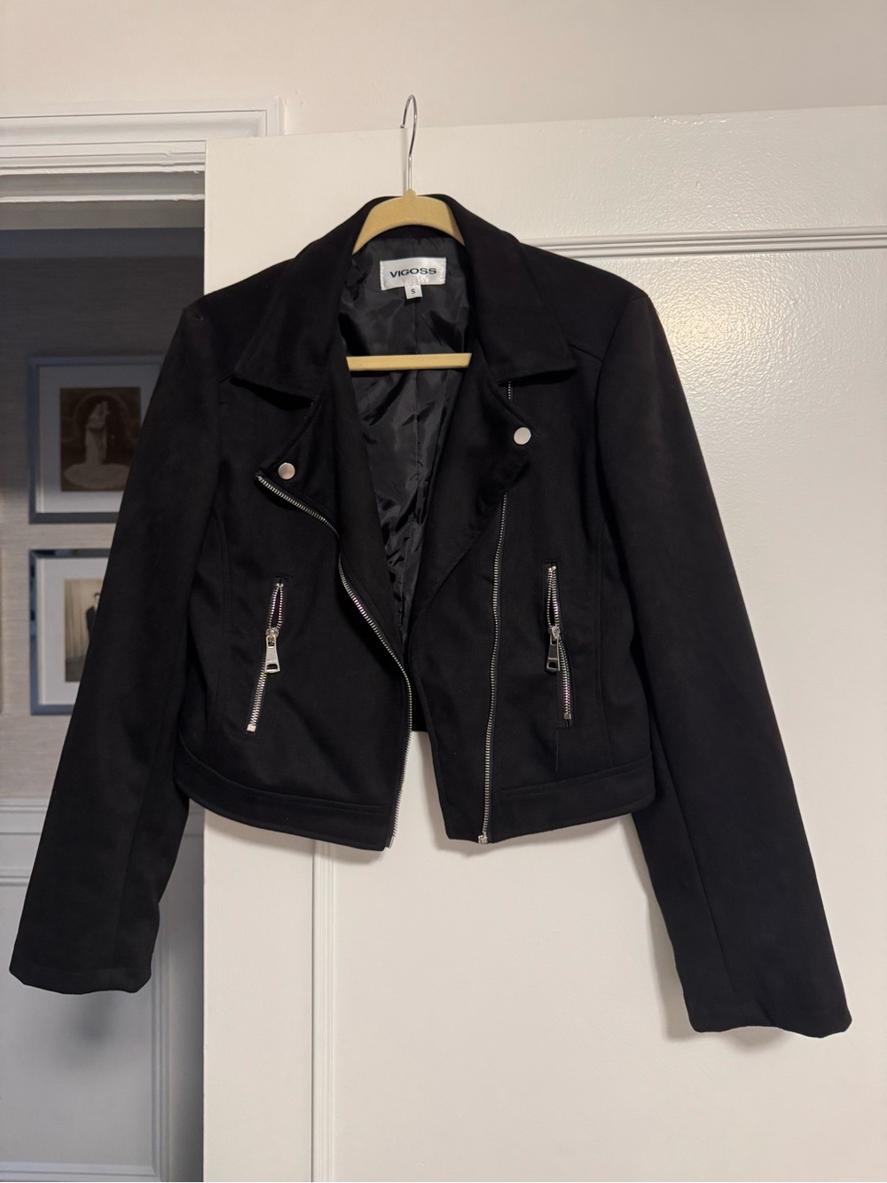 Viooss Black Moto Jacket for Women